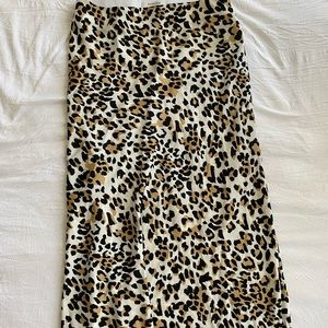 Babaton printed midi slip skirt